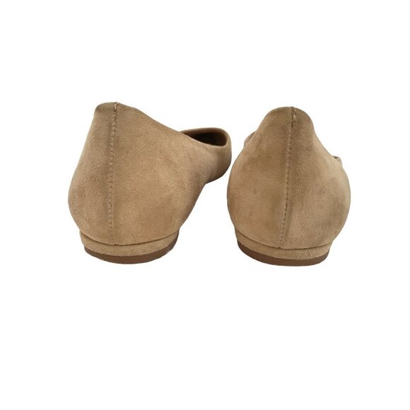 Tory Burch Pointed Suede Ballet Flats in Colorblock Cream and Yellow - Picture 5 of 9